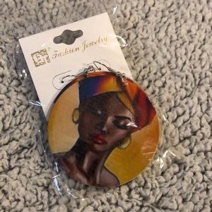 Round Wooden Dangle Earrings - Beautiful Female